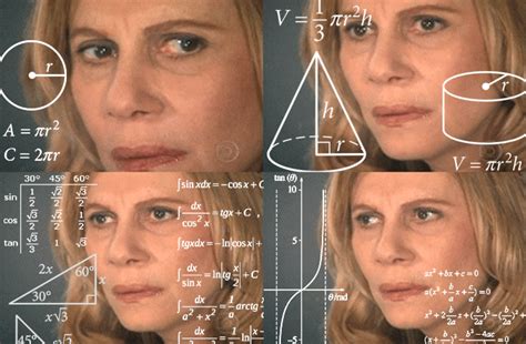 lady confused|woman with equations meme.